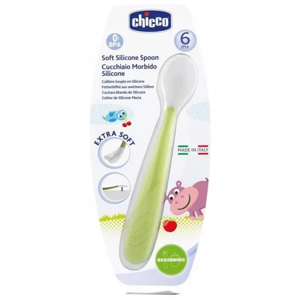 Chicco Lžička silikon Soft 6m+