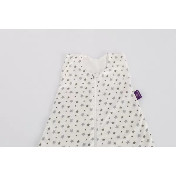 TRÄUMELAND Letní spací pytel Liebmich Tencel Weiß mit grauen Sternen 90 cm