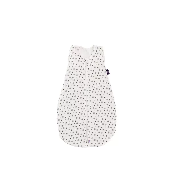 TRÄUMELAND Letní spací pytel Liebmich Tencel Weiß mit grauen Sternen 90 cm