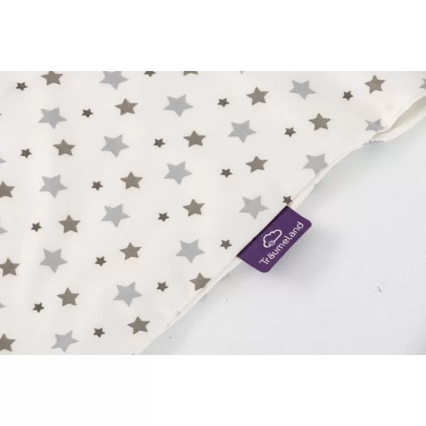 TRÄUMELAND Letní spací pytel Liebmich Tencel Weiß mit grauen Sternen 60 cm
