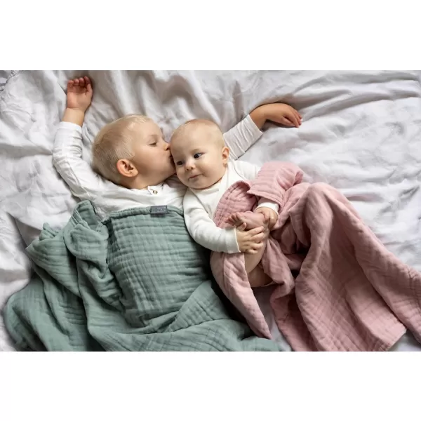 VINTER & BLOOM Deka Layered Muslin Organic Silver Rose