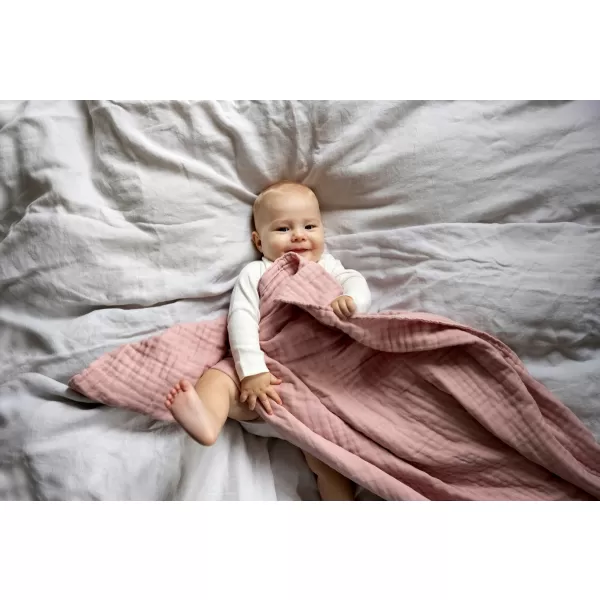 VINTER & BLOOM Deka Layered Muslin Organic Silver Rose