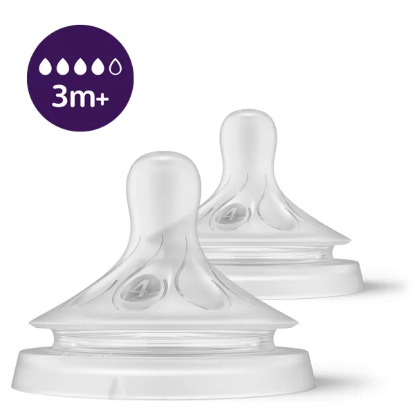 Avent Savička Natural Response 4 střední průtok 3m+, 2 ks