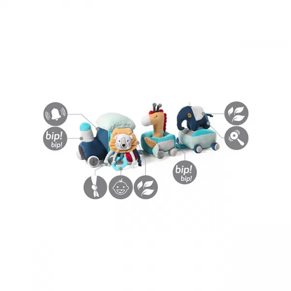 BABYONO Hračka edukativní Safari vlak 0m+