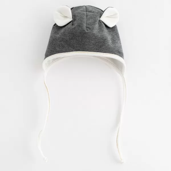 New Baby Jarní kojenecká čepička s šátkem na krk Sebastian