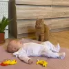New Baby Kojenecký bavlněný overal Practical růžový holka