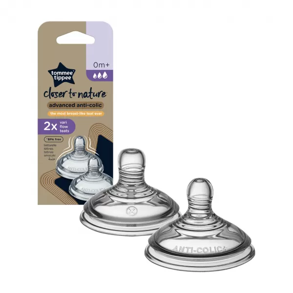 Tommee Tippee ANTI-COLIC Vari Flow 0m+ náhradní savička, 2 ks
