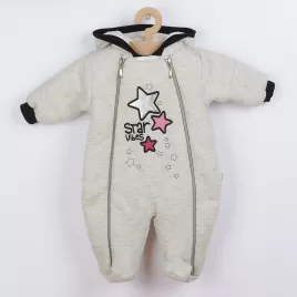 Koala Zimní kojenecká kombinéza s kapucí Star Vibes