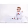 New Baby Kojenecké bavlněné ponožky I Love Mum and Dad bílé
