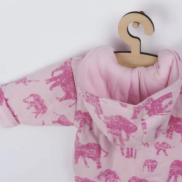 Baby Service Zateplená kojenecká kombinéza s kapucí Sloni