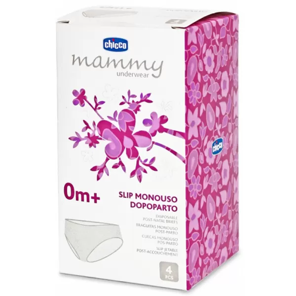 CHICCO Vložky poporodní 30 ks + kalhotky jednorázové po porodu, 4 ks, vel.3