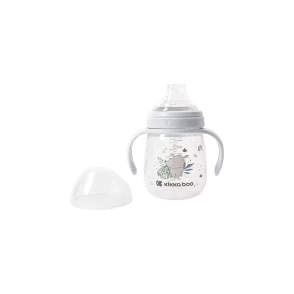 KikkaBoo Hrnek se silikonovým pítkem 240ml 6m+ Savanna