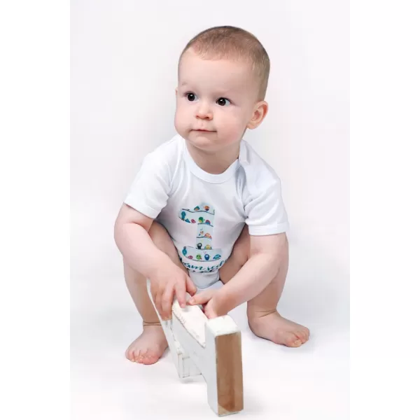 New Baby Body s potiskem Mám jeden Rok - dárkové balení