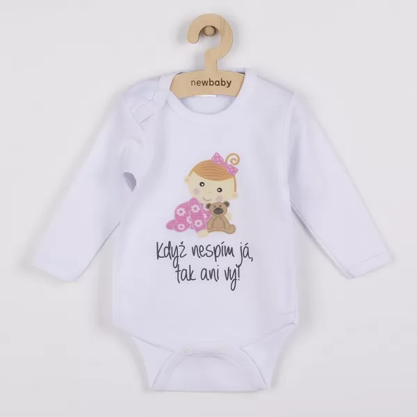 New Baby Body s potiskem Když nespím já, tak ani vy - dárkové balení