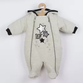 Koala Zimní kojenecká kombinéza s kapucí Star Vibes