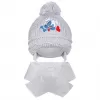 New Baby Zimní dětská čepička se šálou pejsek
