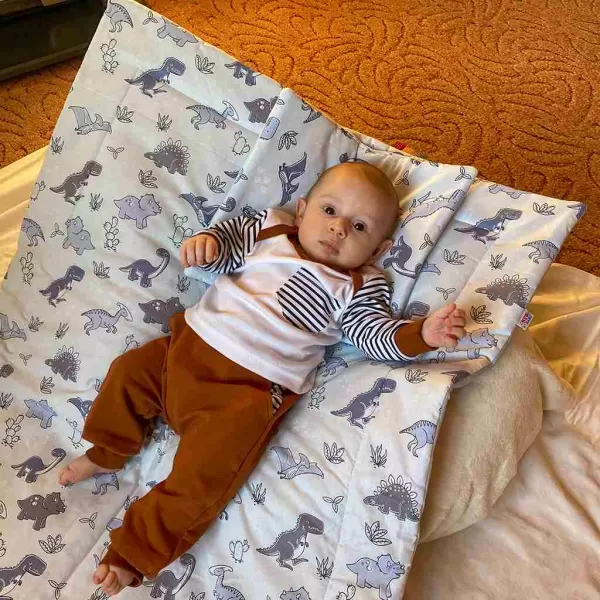 New Baby Oboustranný Set z Velvet do kočárku lapač snů šedý