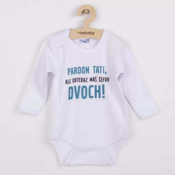 New Baby Body s potiskem Pardon tati,... máš šéfov dvoch!