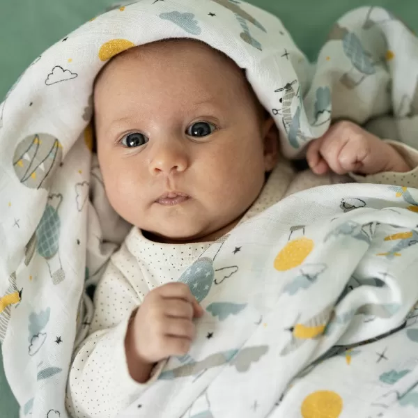 PETITE&MARS Sada plenek bambusová mušelínová 2ks, 120 x 120 cm