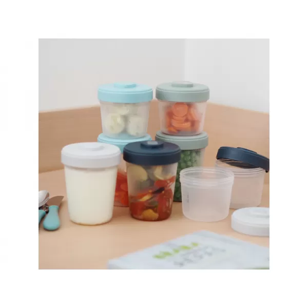 Beaba Sada kelímků na jídlo 4x 150ml / 4x 250ml