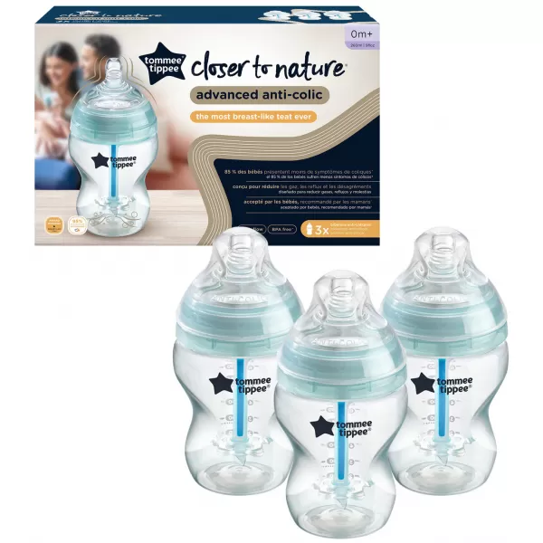 Tommee Tippee Set kojeneckých lahví advanced ANTI-COLIC, 260 ml, 3ks