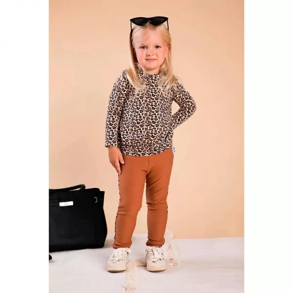 Nicol Kojenecké bavlněné legíny Mia hnědé