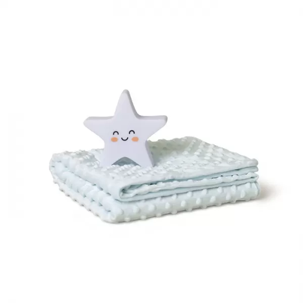 INTERBABY SET Deka měkká  KULIČKY 80x110 + lampička HVĚZDA