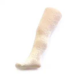 New Baby Dětské žakárové punčocháče béžové