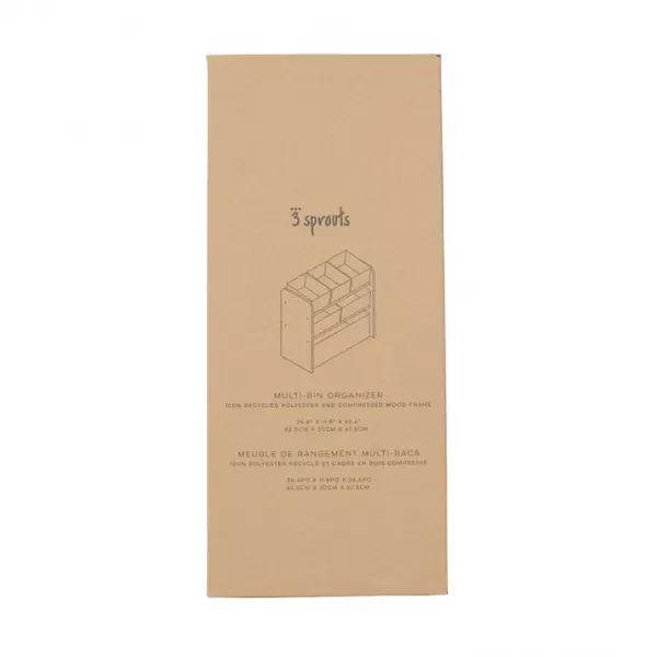 3 SPROUTS Organizér na hračky Recycled Solid