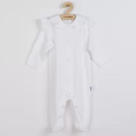 New Baby Kojenecký bavlněný overal Stripes bílý