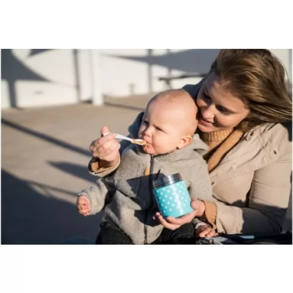 Vidlička a lžička v krabičce, Pastel green