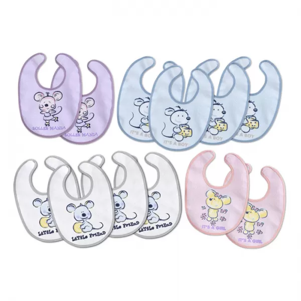 INTERBABY Bryndák froté s fólií 20x30 VELKRO