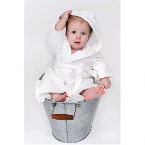 New Baby Dětský župan Sovičky bílý