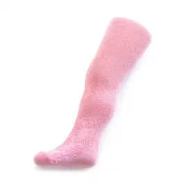 New Baby Dětské žakárové punčocháče růžové