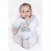 New Baby Luxusní kojenecké body s dlouhým rukávem Honey Bear s 3D aplikací