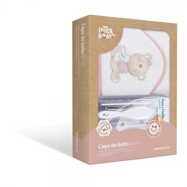 INTERBABY Osuška froté medvídek love + hřeben