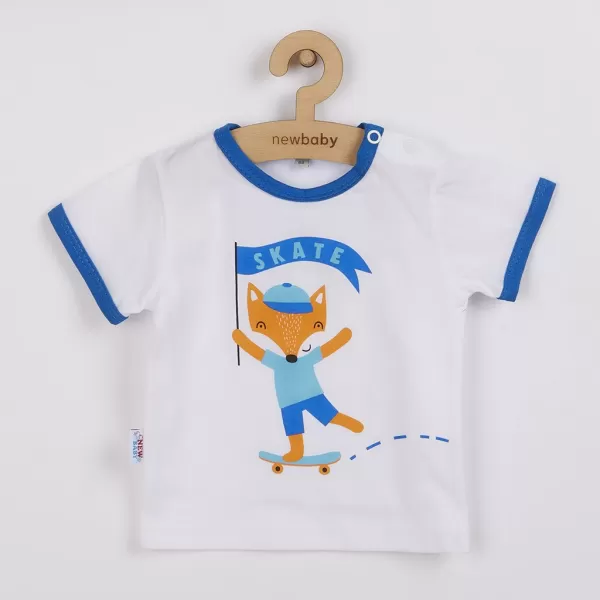 New Baby Kojenecká souprava tričko a kraťásky Liška