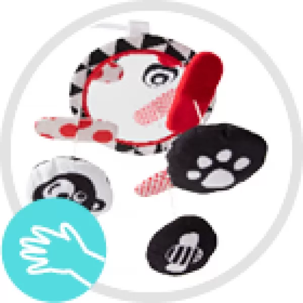 CANPOL BABIES Kontrastní plyšový kolotoč s melodiemi Sensory