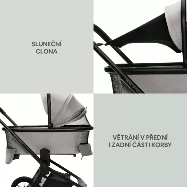 Zopa Set kočárek Move Cross 3 + hluboká korba  Move XL 3 + autosedačka XM boss grey+ báze