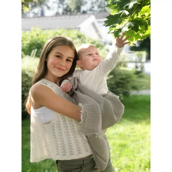 VINTER & BLOOM Deka Feather Muslin Organic Pebble Greige