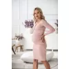 Milk & Love Těhotenské a kojící šaty žebrované Tummy pudrově