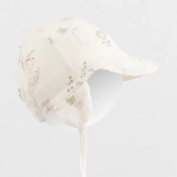 New Baby Dětská letní mušelínová čepička s kšiltem Zoe