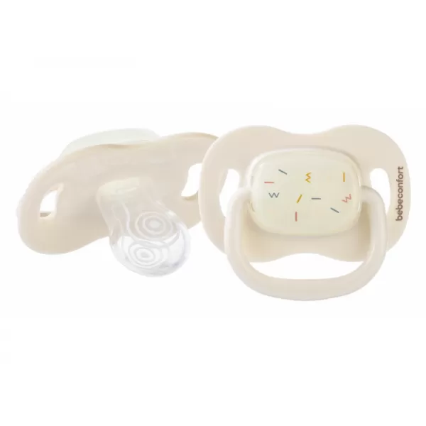 Bebeconfort Šidítko silikonové symetrické svíticí 2ks 0m+