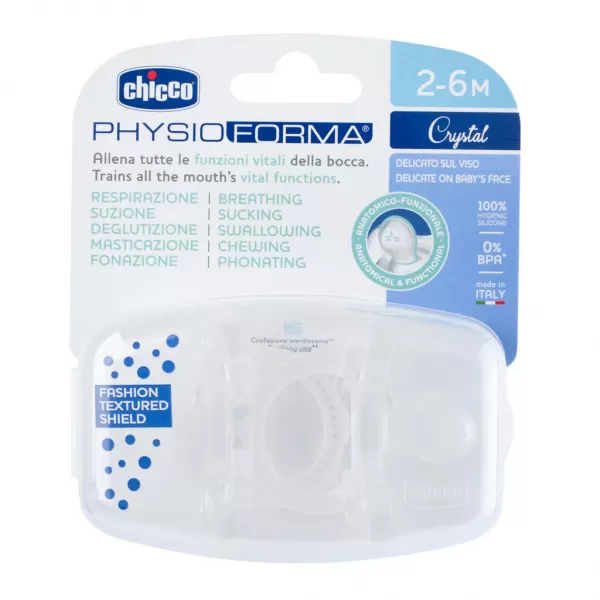 CHICCO Dudlík Physio Luxe celosilikonový 2-6m 2 ks