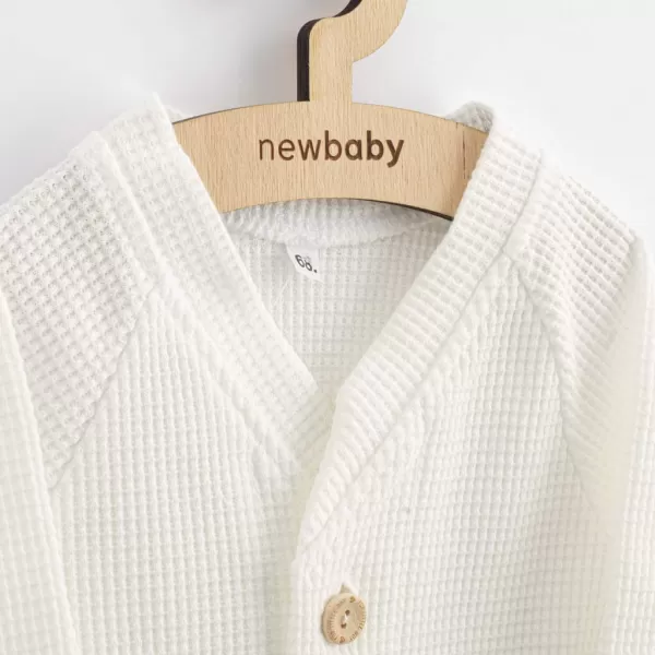 New Baby Kojenecký kabátek na knoflíky Luxury clothing Oliver bílý