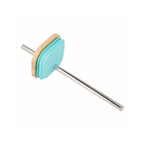 Quokka Skleněný cestovní hrnek s brčkem Liquid Cube 540 ml