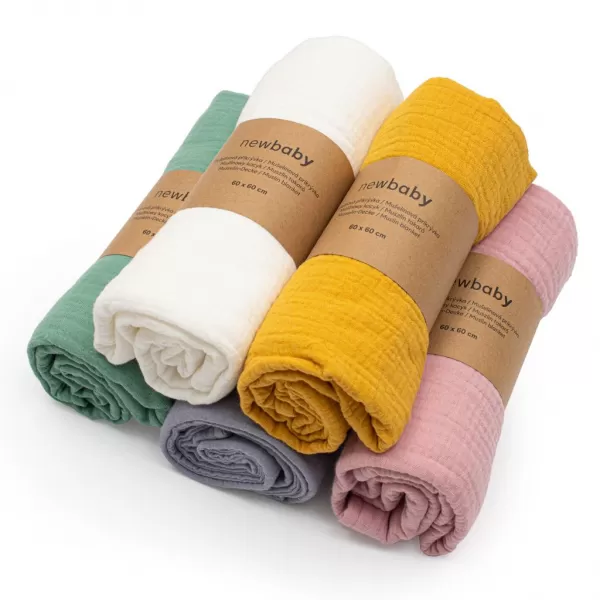 New Baby Dětská mušelínová deka pink