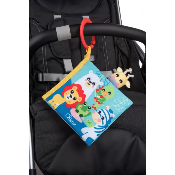 CHICCO Knížka textilní senzorická zvířátka 3m+