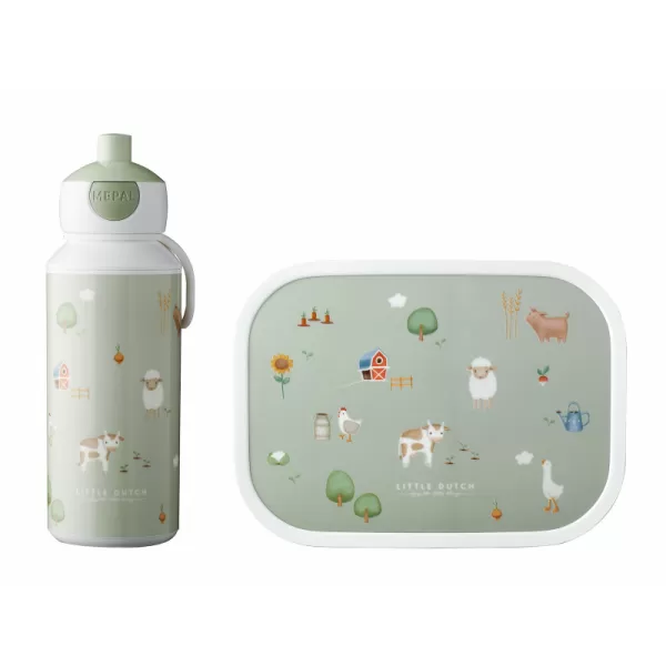 Little Dutch Svačinový set (láhev 400ml+box) Farma