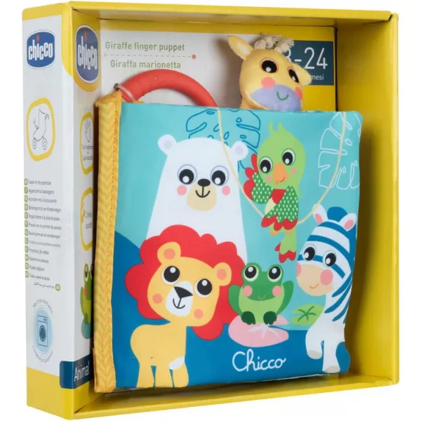 CHICCO Knížka textilní senzorická zvířátka 3m+